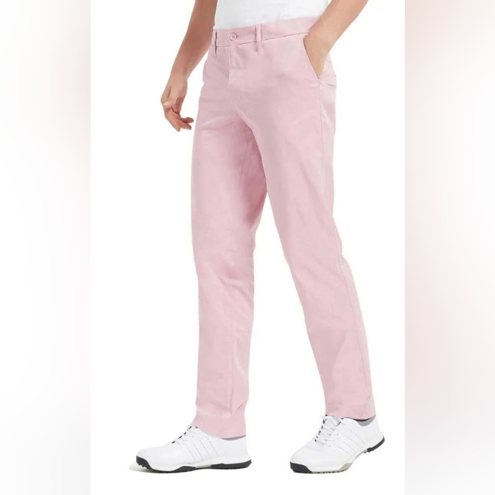 💕Lesmart Men's Flex Straight Fit Golf Pants Trousers